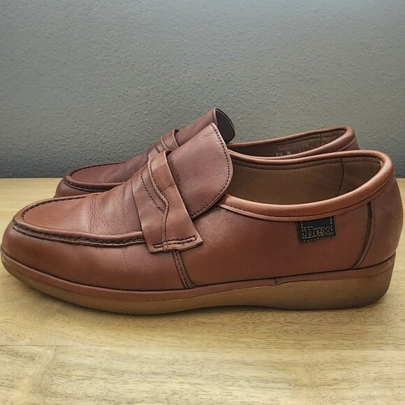 Vintage Dexter Brown Leather Slip On Loafers Mens Size 9.5 USA main image 5